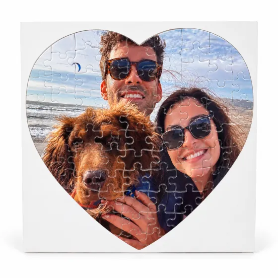Rompecabezas personalizado con una fotografía de los novios